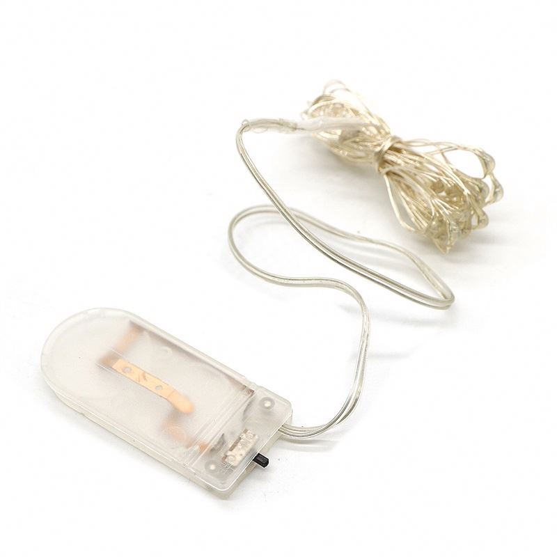 cr2032 battery powered flexible led strip light copper wire string light