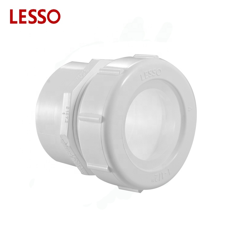 LESSO ASTM standard PVC DWV fittings trap adapter male W / plastic nut & washer