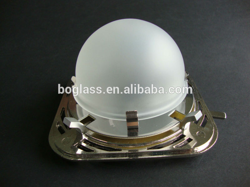 sandblasted pyrex glass dome cover for flash light; glass light cover; glass lamp cover