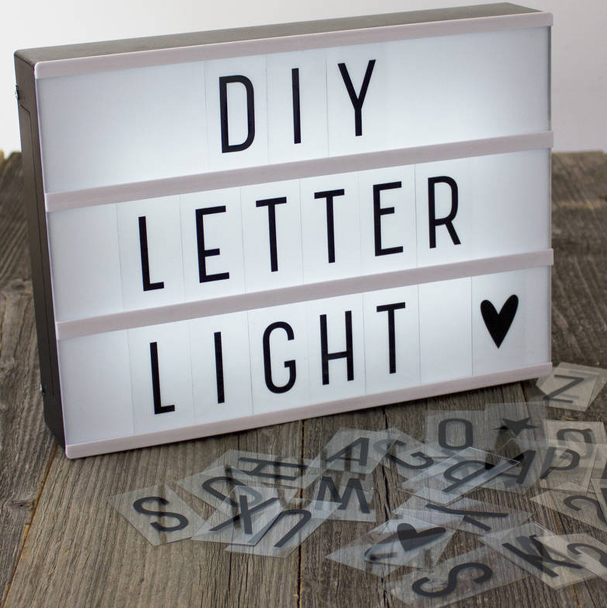 DIY Cute Free Combination Cinematic Light Box With Letters and LED Light Luminous Box