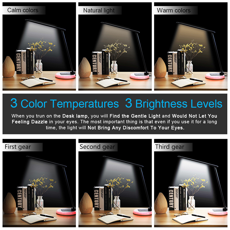 Hottest folding lamp for desk 3 modes adjust brightness living room led table light rechargeable Amazon 2019