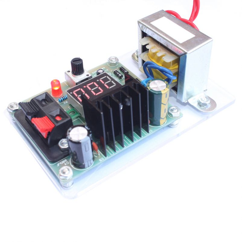 LM317 1.25V-12V Continuously Adjustable Regulated Voltage Power Supply DIY Electronics Kit with Transformer US Plug