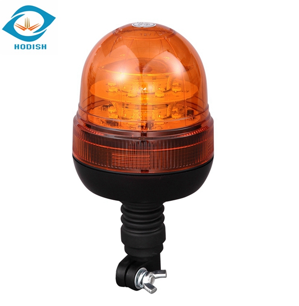 Flexible DIN pole Halogen rotating beacon flashing light 12V