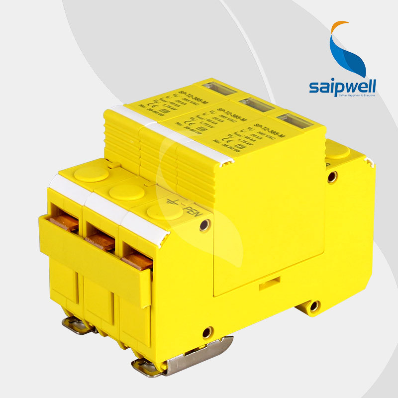 SAIP/SAIPWELL 3 Poles 275/320/385/440V Waterproof Electrical Coaxial Signal Lightning Protector