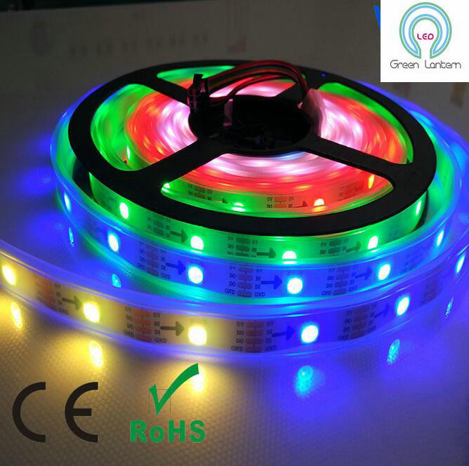 5m/roll DC5V WS2813 30 LEDs/m White FPCB individually addressable RGB led pixel strip, WS2812b upgraded version