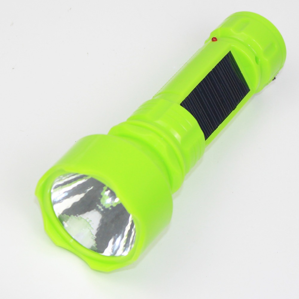 ningbo yuyao factory directly sale 110-240V AC/DC emergency function rechargeable solar led flashlight