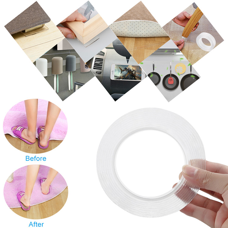 Double-Sided Nano Magic Tape Loop Disks Tie Glue Gadget Removable Sticker Non-slip Stickiness Nano Adhesive Tape