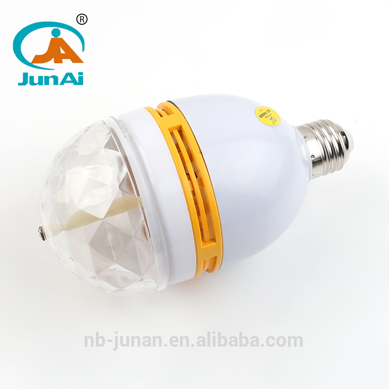 1 year warranty led disco bulb led colorful rotating bulb Model No. JA-699