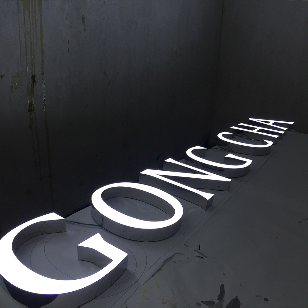 Outdoor led epoxy resin letter sign resin 3d epoxy resin channel letter sign