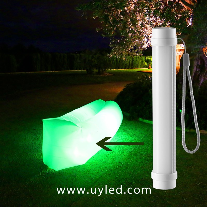 Outdoor Suitable Rechargeable Portable LED Inflatable Sleeping Bags Air Sofa Lay Bag Lamp with White Light