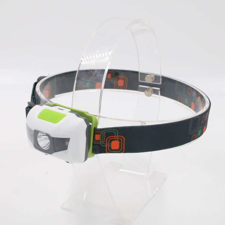 High Power plastic headtorch 1W LED Headlamp with dry battery