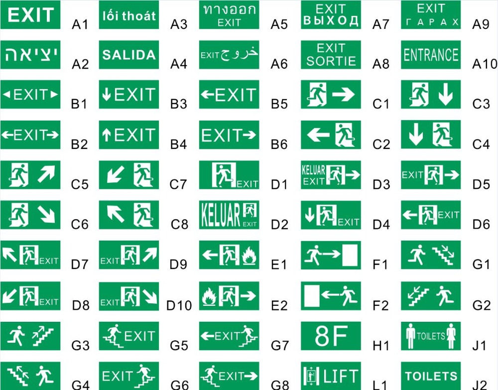 T5 8W fluorescent emergency light/Fire Exit sign with T5 8W Fluorescent