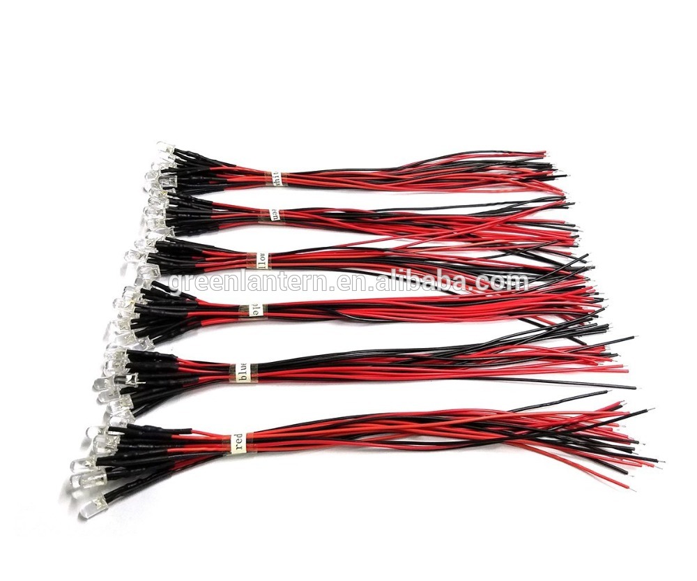 4pin rgb 12v dc pre wired led prewired 20cm 10cm length 5mm dip led light emitting diode