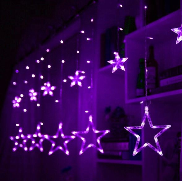 Christmas decorative mini led fairy lights snowflake small ball curtain led