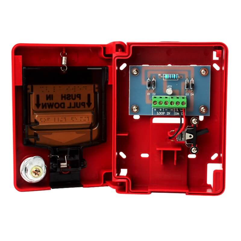 Alarm Call Fire Point alert pull-down station button