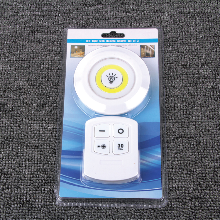 2019 New Wireless 3xAAA Battery Operated Remote Control COB Cabinet Night Light