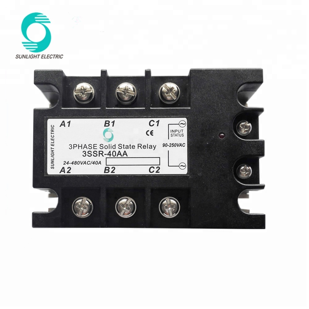 SSR-340AA 40A 90-250VAC input 24-480VAC output three phase 3 phase ssr solid state relay