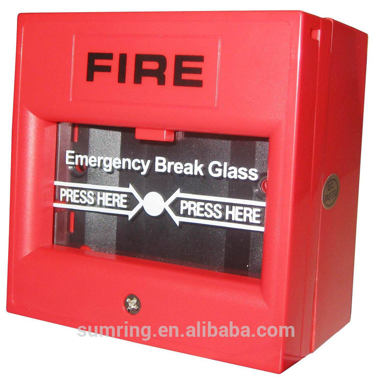 Fire alarm button Fire alarm glass break switch for Normally closed evacuation door control alarm system