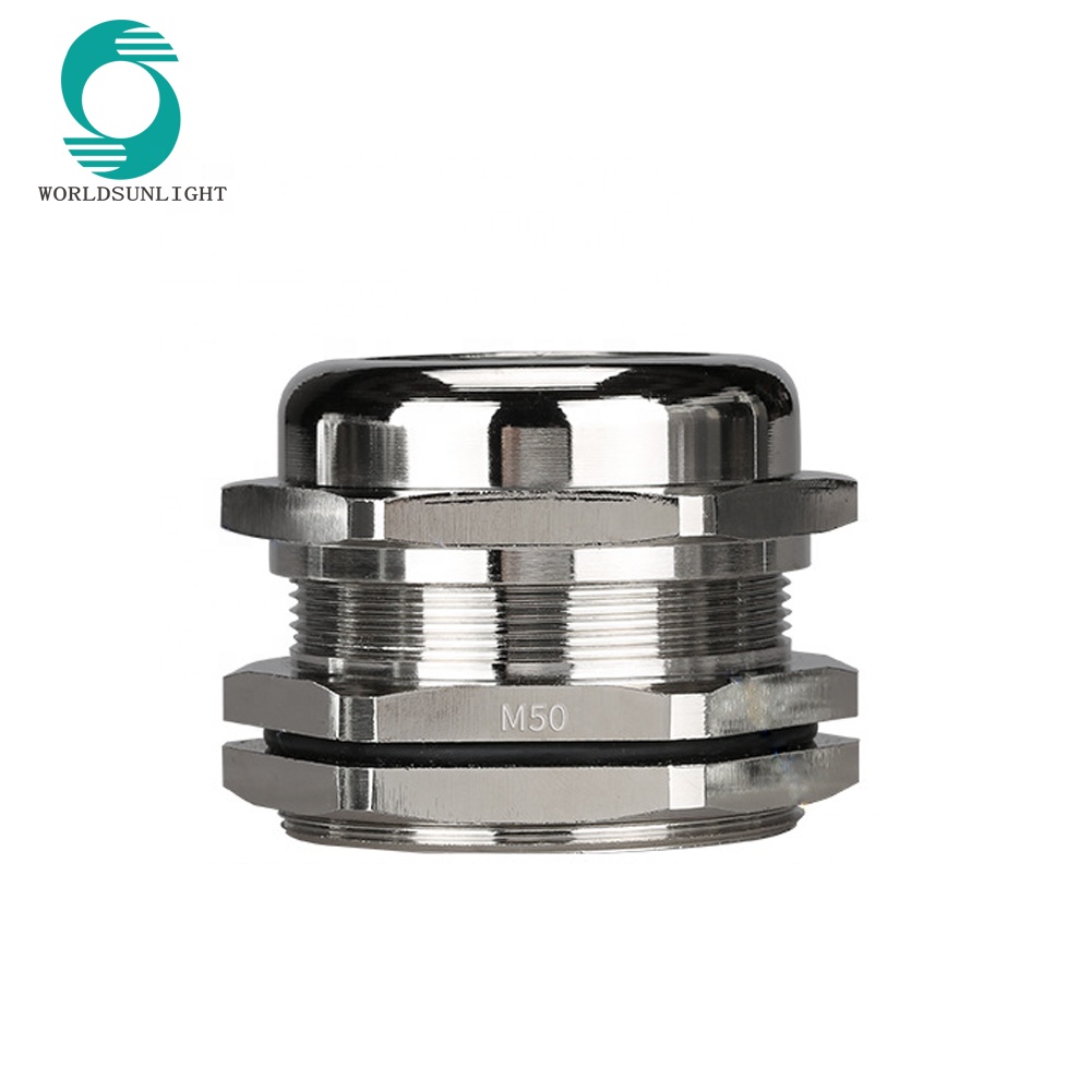 M50 waterproof rubber brass cable connector metal cable gland(30-40MM)