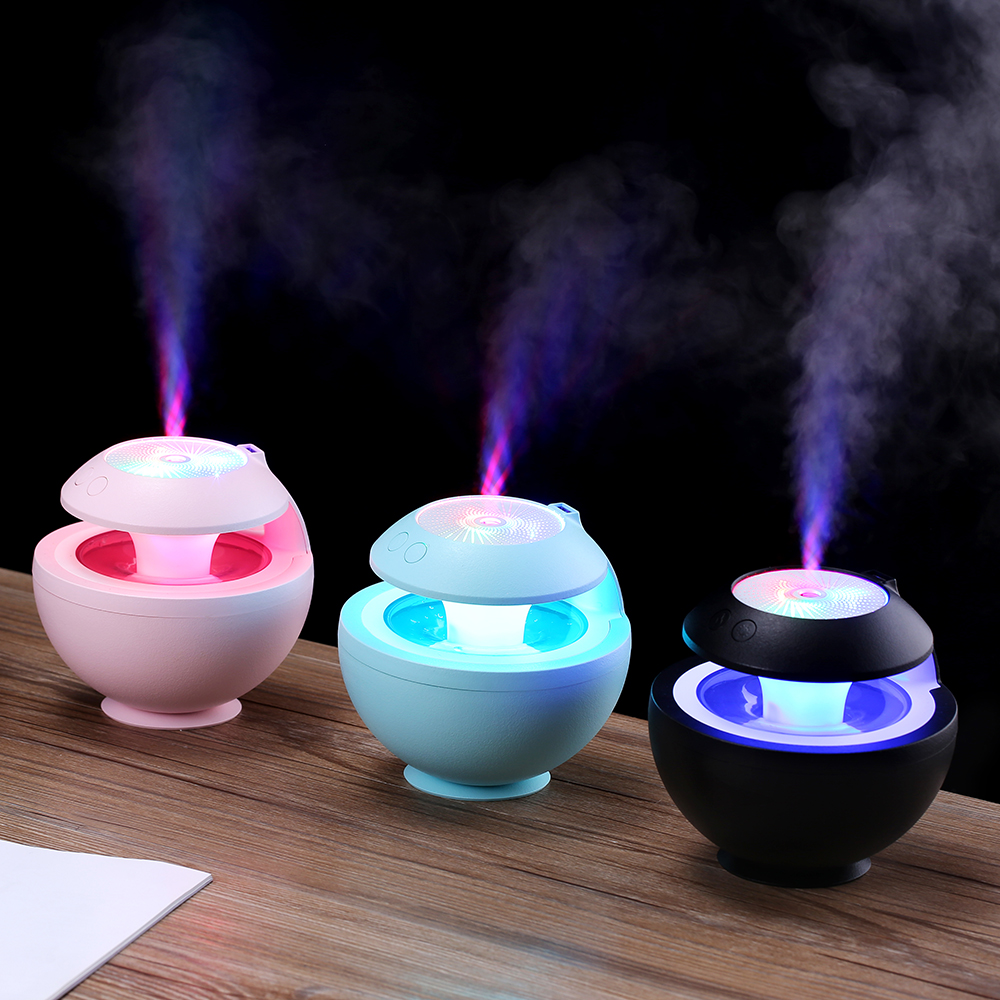 2019 new multifunction LED mini usb portable ultrasonic air humidifier