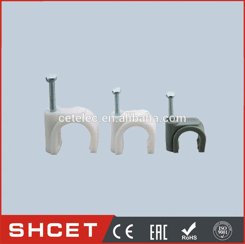 CET-R-40MM Round Type Wiring Accessories Plastic Wall Electrical Cable Holding Clips