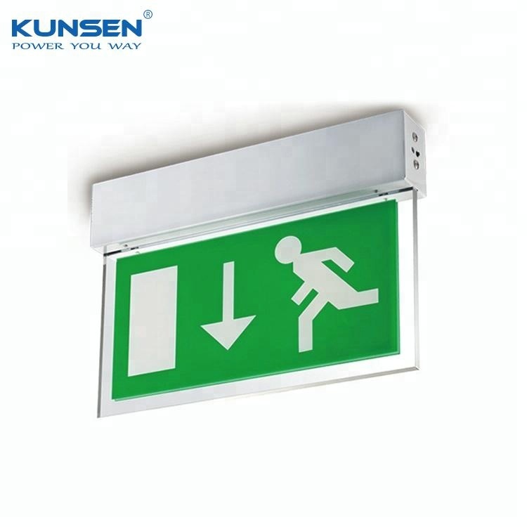 Wholesale IP30 rating rechargeable 3.6V back battery double sided led exit sign