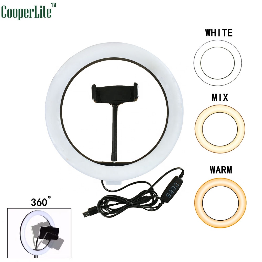 10inch usb led ring light dimmable for Youtube live stream salon makeup