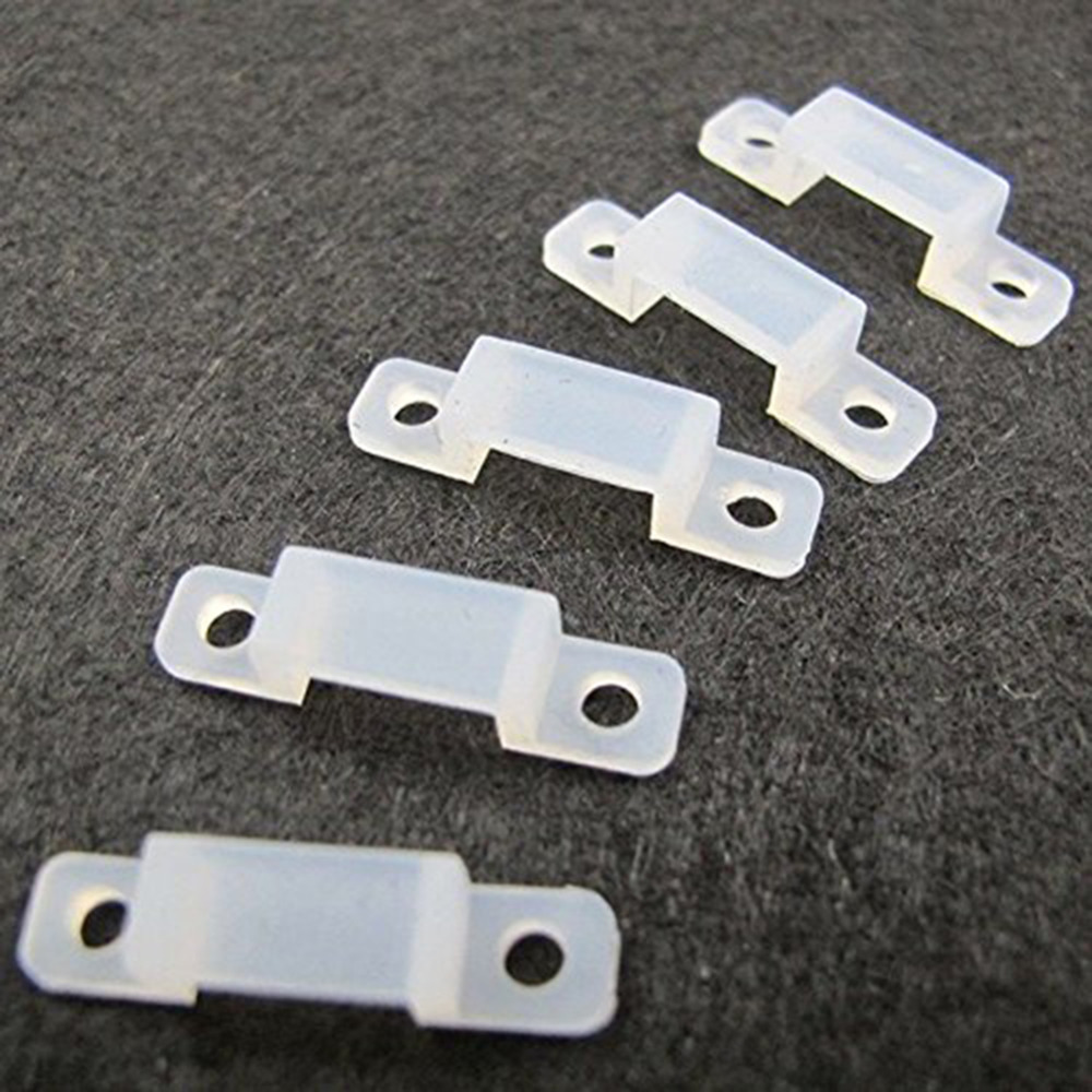 10mm LED Fixing Silicon Mounting Clips For 220V 5050 2835 waterproof LED Strip Light Connector For 220V LED Tape