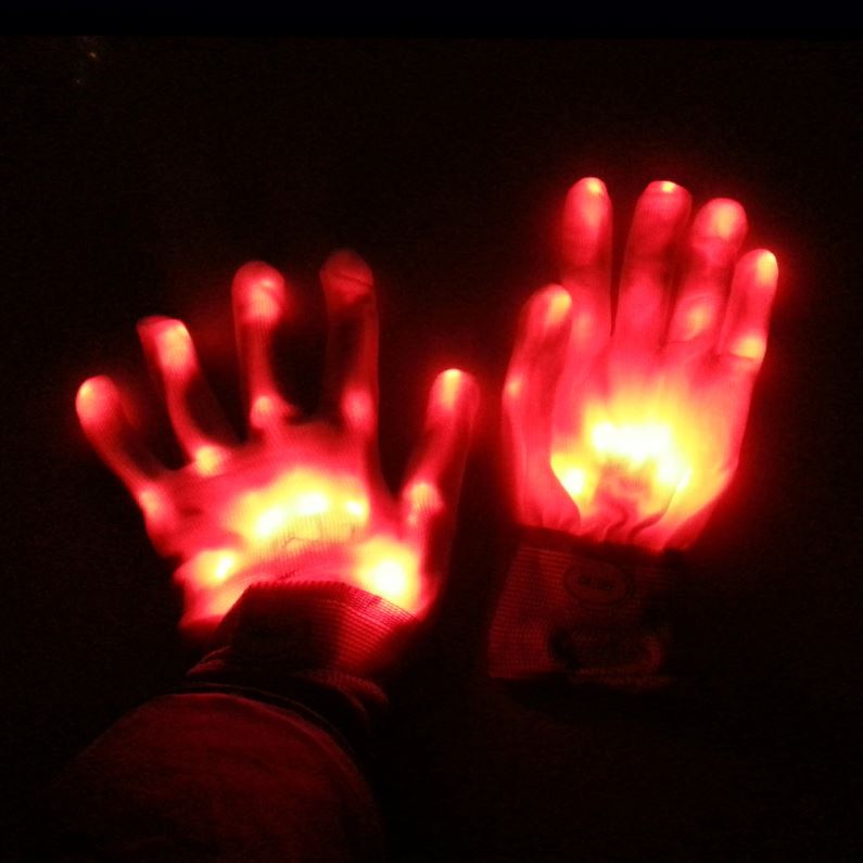 Light Flashing Finger Lighting Glow Mittens LED Glow Gloves LED Glove