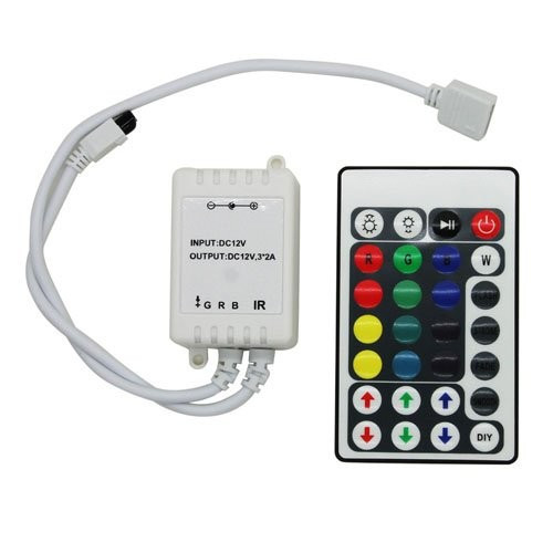 DC12V 6A/3CH Common Anode RGB LED Controller with 28 Key IR Remote for RGB Strip Light