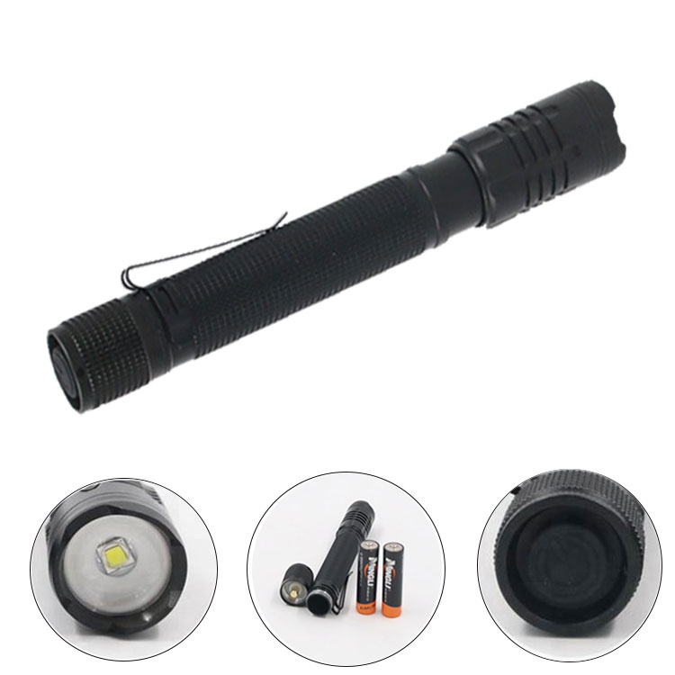 Portable Tactical LED Flashlight Pocket Clip Mini Penlight Emergency Hand Torch Lamp