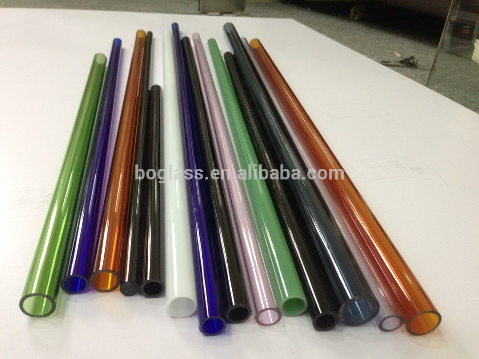 Colorful Pyrex Glass Straws