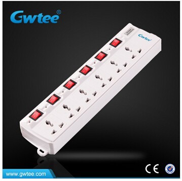 4-way universal extension socket with cable,power board outlet