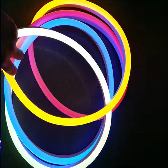 220V custom IP68 colorful flexible led neon light outdoor ultra-thin led neon flex tube rope light for holiday decoration