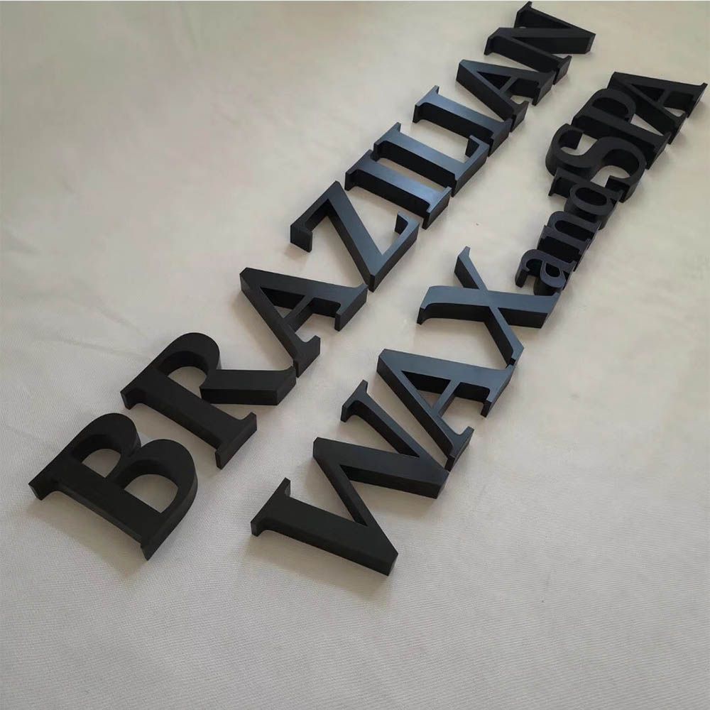 Company electrical business 3d metal logo Stainless steel waterproof logo name plaque hotel backlit 3d illuminated logo sign