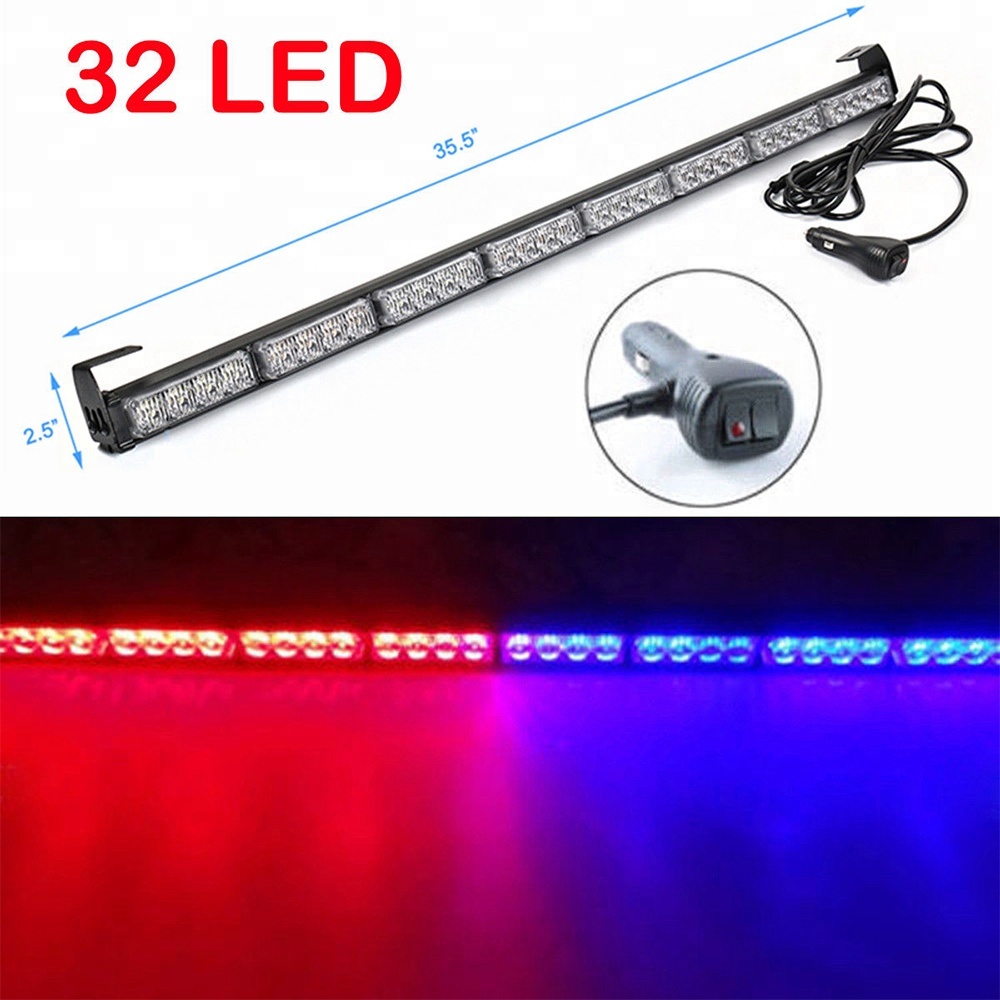 32LED Car Emergency Warning Traffic Advisor Flash Strobe Light Bar