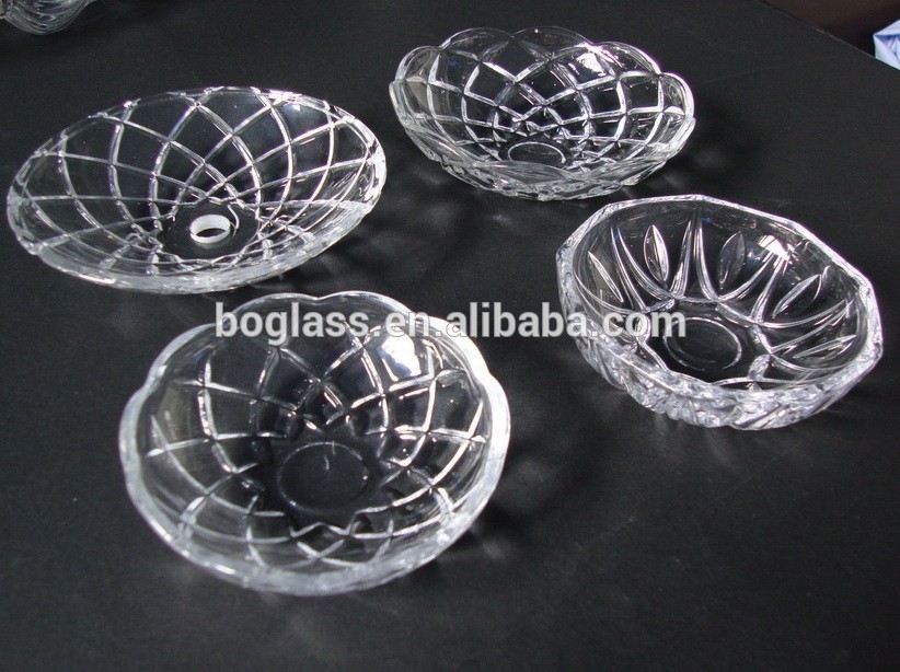 Crystal glass plates, transparent glassware, pressed glass plates