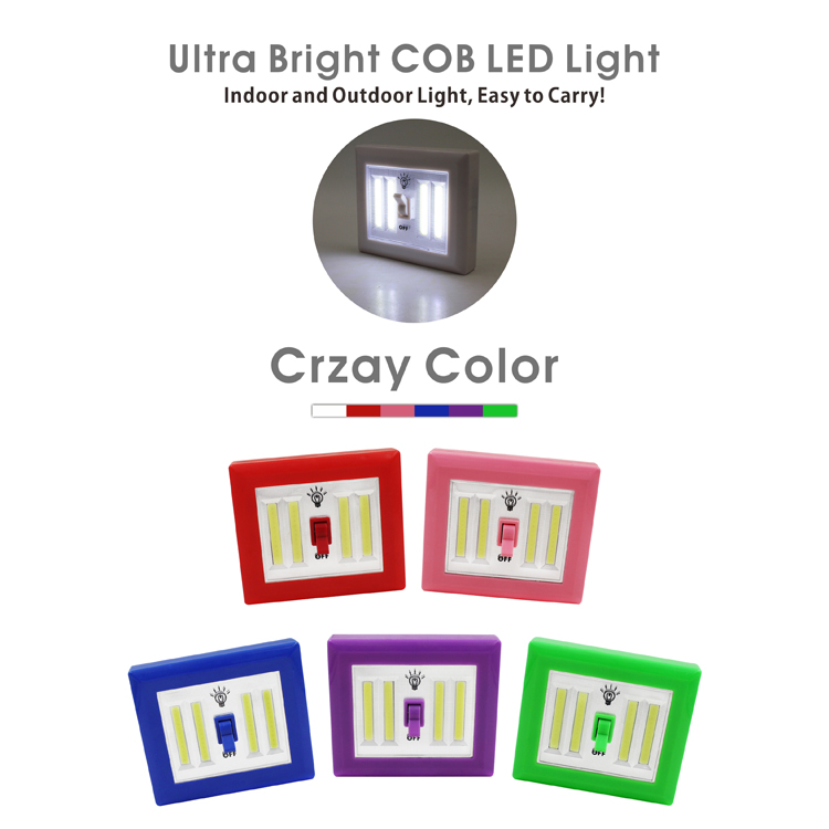 ABS Material 400 Lumens Ultra Bright Dual LED Cob Light Switch Light