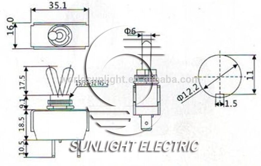 R13-447 ON-OFF 20A 277VAC waterproof toggle switch