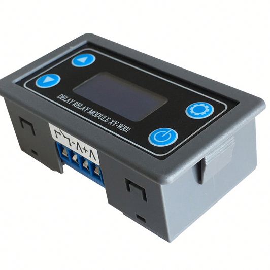 DC12V LED Digital Time Delay Relay Module Programmable Timer Relay Control Switch Timing Trigger Cycle with Case for Indoor