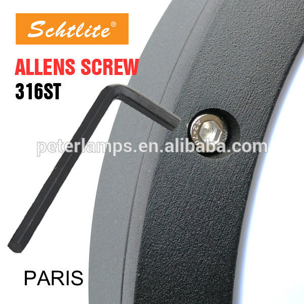 PARIS   IP65 Aluminium Round outdoor E27 wall light bulkhead