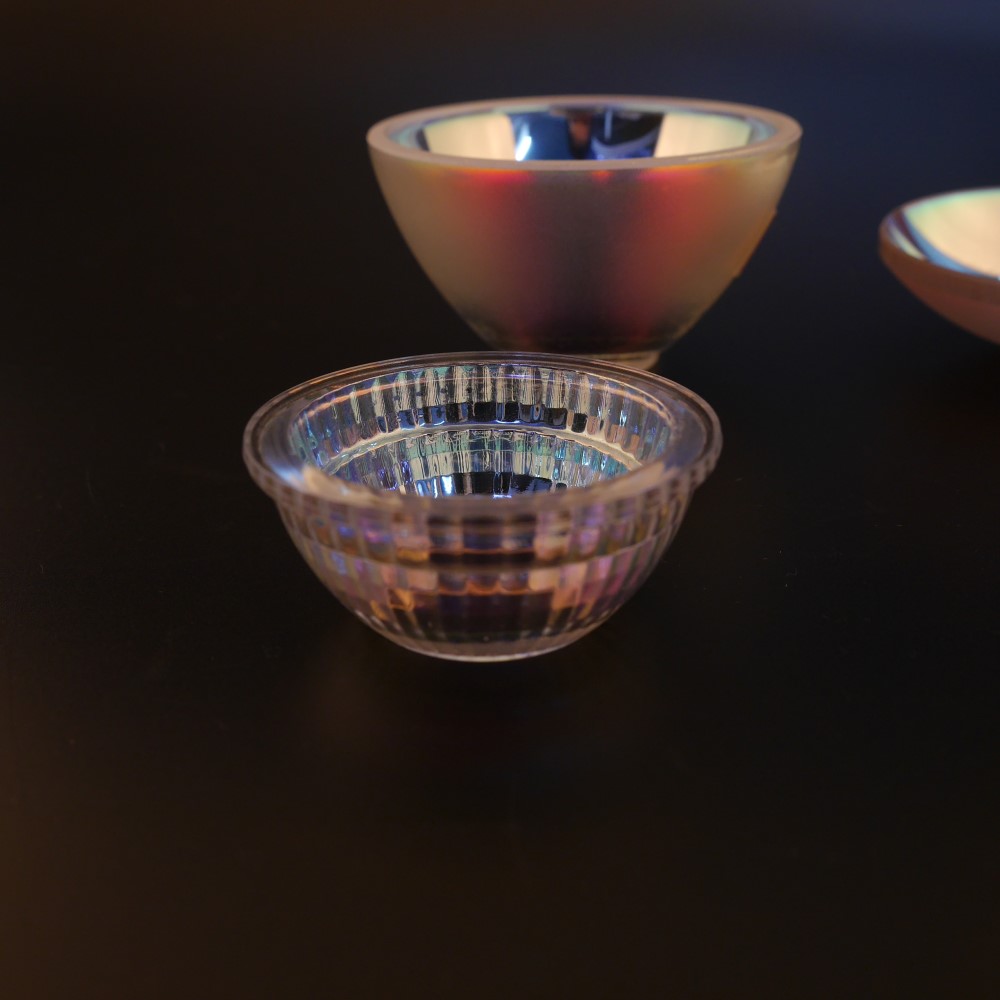 Hot sale borosilicate glass reflector bowl with reflective film coating