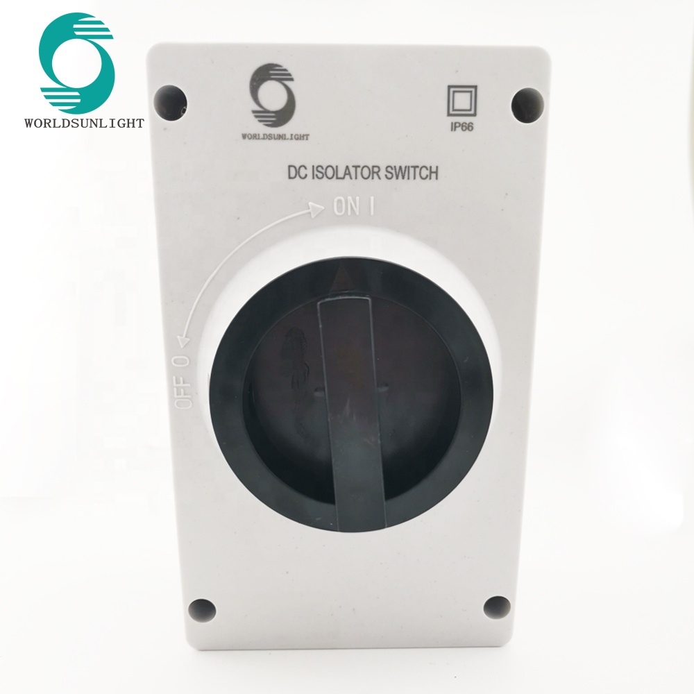 Worldsunlight Solar Power Outdoor IP66 1500VDC 100A isolating disconnect PV dc isolator switch