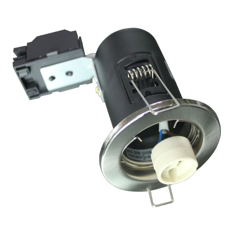 IP20 stright press steel gu10 flame proof Fire rated downlight