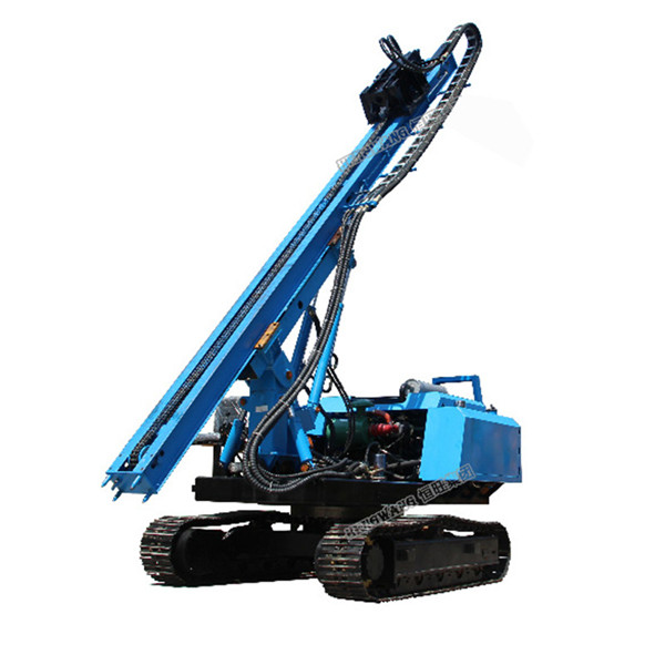 Diesel solar farm screw highway guardrail post installation pile driver machine