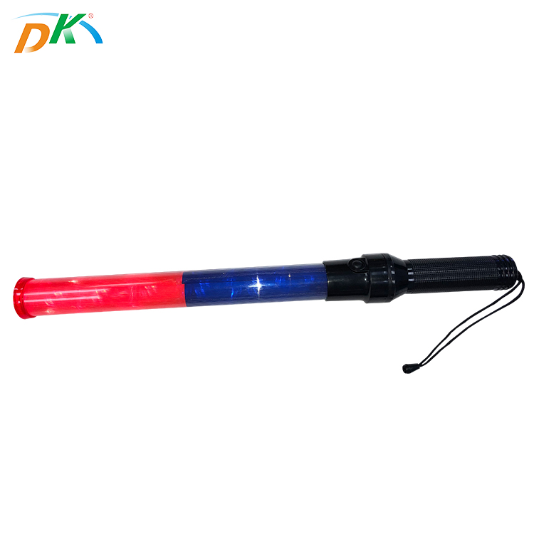 DK Led police traffic flashing battery  control baton wand torch light