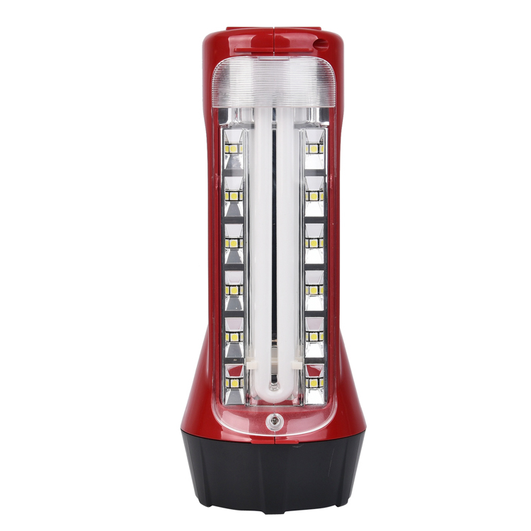 Portable emergency light torch with rechargeable battery red emergency led light