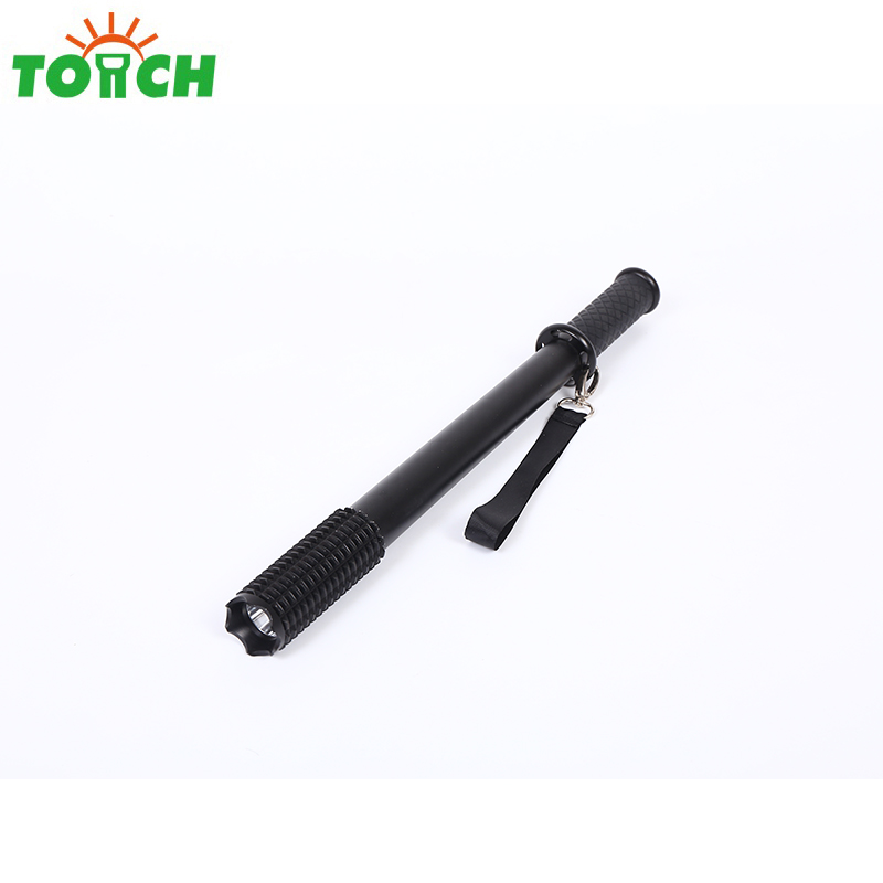 Military rechargeable led torch light Baseball bat mace shaped led flashlight for security and self defense