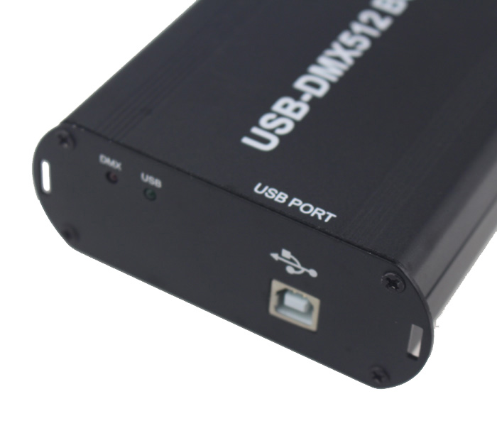 computer connect with USB control led lamps DMX512 channels input/output USB-DMX512 controller