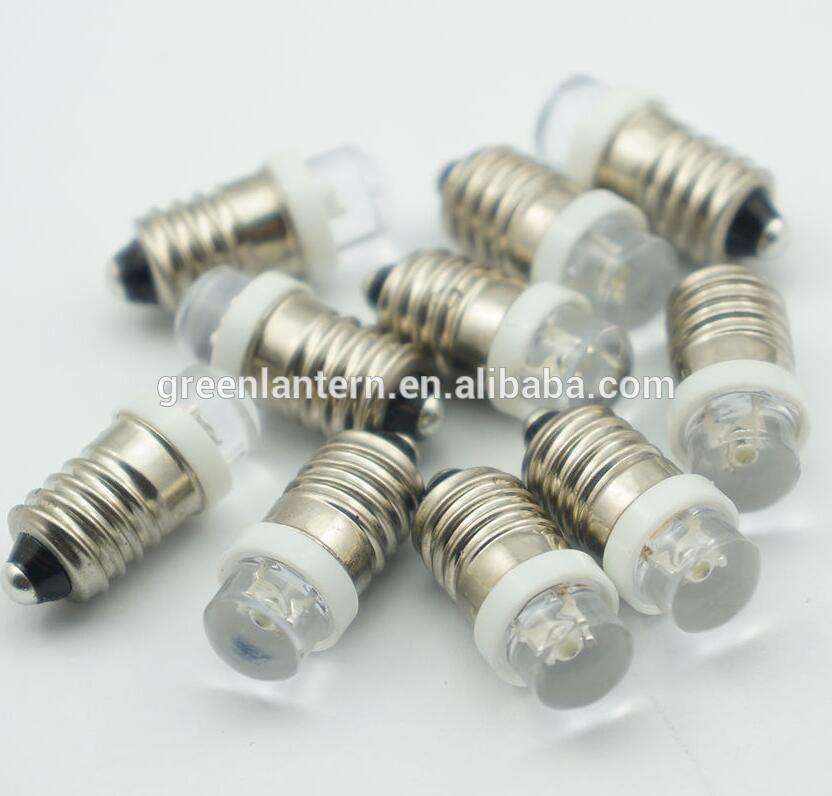 E10 Lamp LED Bulb Light 6V Volt White MES E10 1447 Screw for Torch bike bicycle